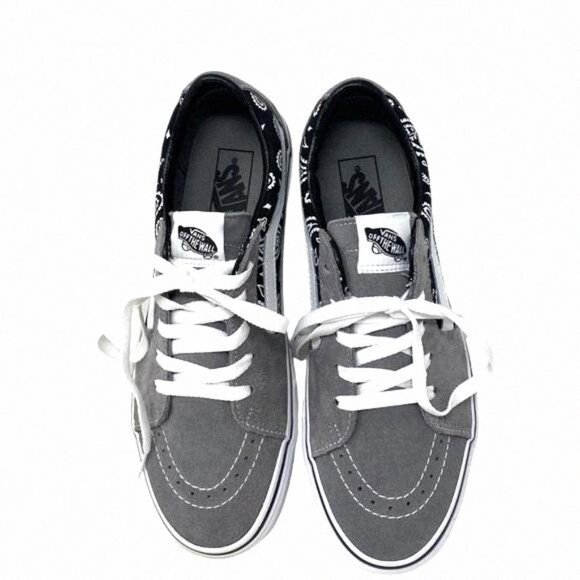 VANS Sk8-Low Shoe Suede Casual Paisley Gray Sneakers VN0A5KXDBGJ Skate Women For - Picture 7 of 11